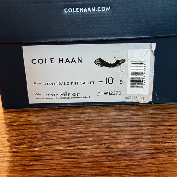 Cole Haan ZeroGrant Knit Ballet Flats, Size 10 in Misty Rose Pink - Picture 3 of 3